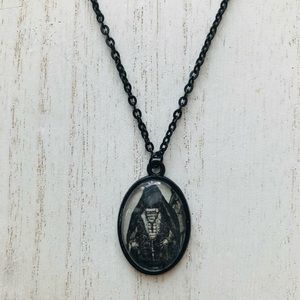 Gothic Victorian Mourning Antique Inspired OOAK Handcrafted Cameo Necklace